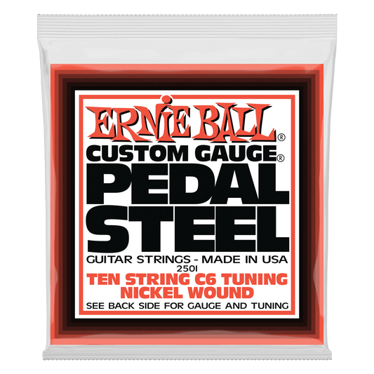 Ernie Ball Pedal Steel 10-String C6 Tuning Nickel Wound Electric Guitar Strings 12-66 Gauge