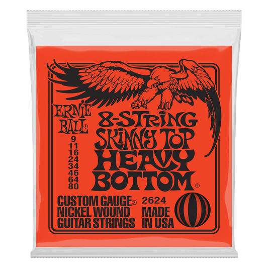 Ernie Ball Skinny Top Heavy Bottom Slinky 8-String Electric Guitar Strings