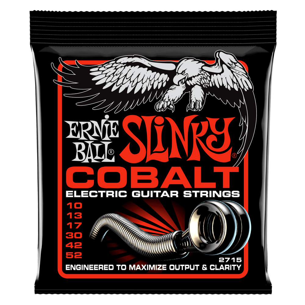 Ernie Ball Skinny Top Heavy Bottom Slinky Cobalt Electric Guitar Strings, 10-52 Gauge