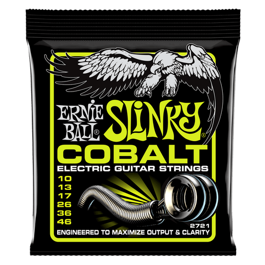 Ernie Ball Regular Slinky Cobalt Electric Guitar Strings, 10-46 gauge