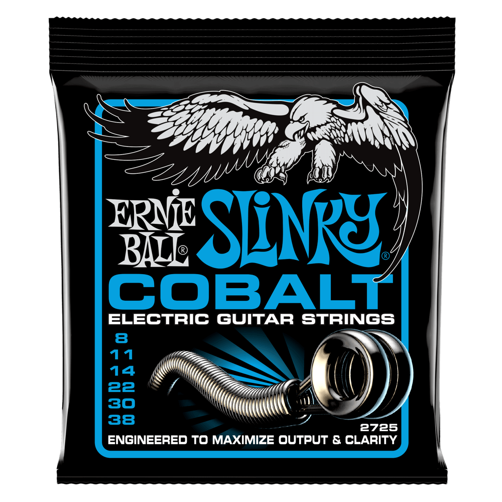 Ernie Ball Extra Slinky Cobalt Electric Guitar String, 8-38 Gauge
