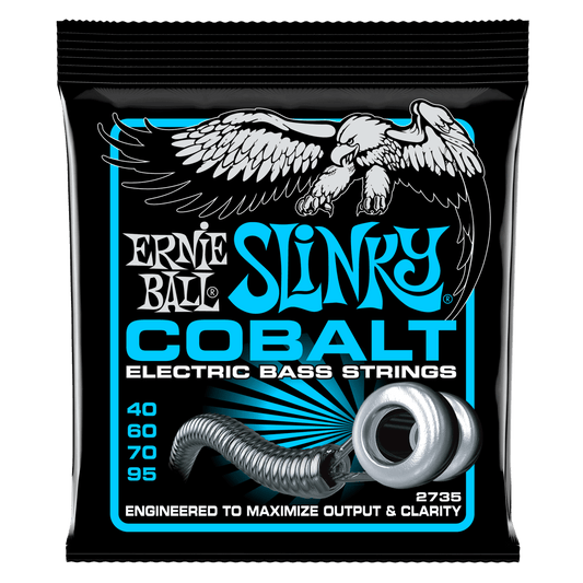 Ernie Ball Extra Slinky Cobalt Electric Bass String, 40-95 Gauge