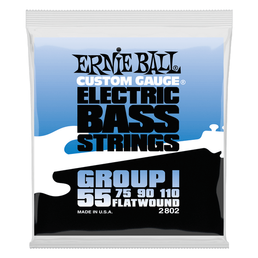 Ernie Ball Flatwound Group I Electric Bass String, 55-110 Gauge