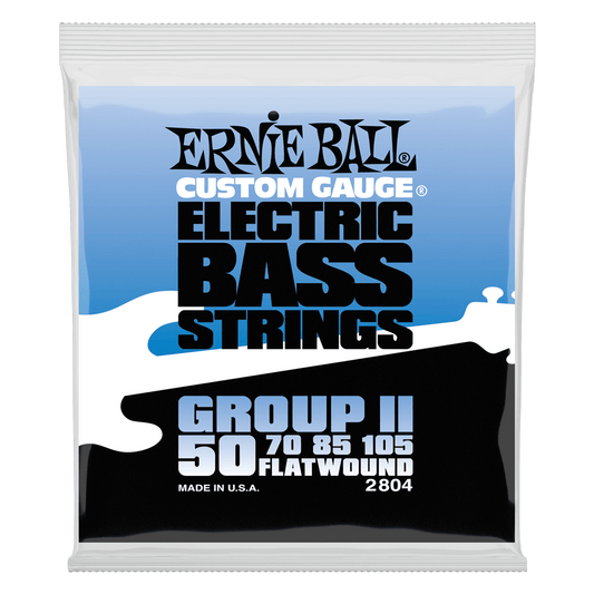 Ernie Ball Flatwound Group II Electric Bass String, 50-105 Gauge