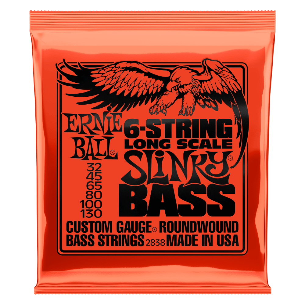 Ernie Ball 6-String Slinky Nickel Wound Bass Set, .032 - .130