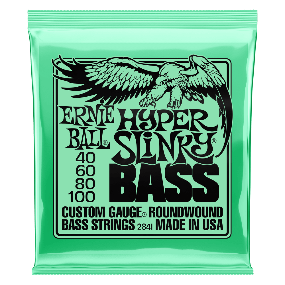 Ernie Ball Hyper Slinky Bass Nickel Wound Electric Bass Strings 40 - 100 Gauge