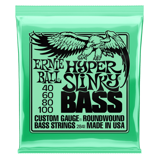 Ernie Ball Hyper Slinky Bass Nickel Wound Electric Bass Strings 40 - 100 Gauge