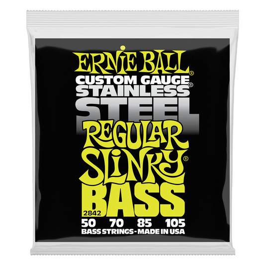 Ernie Ball Regular Slinky Stainless Steel Electric Bass Strings - 50-105 Gauge