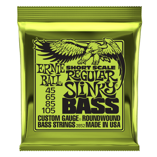 Ernie Ball Regular Slinky Nickel Wound Short Scale Bass Strings, 45-105 Gauge