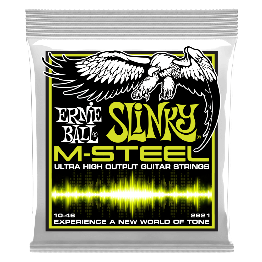 Ernie Ball Regular Slinky M-Steel Electric Guitar Strings, 10-46 Gauge