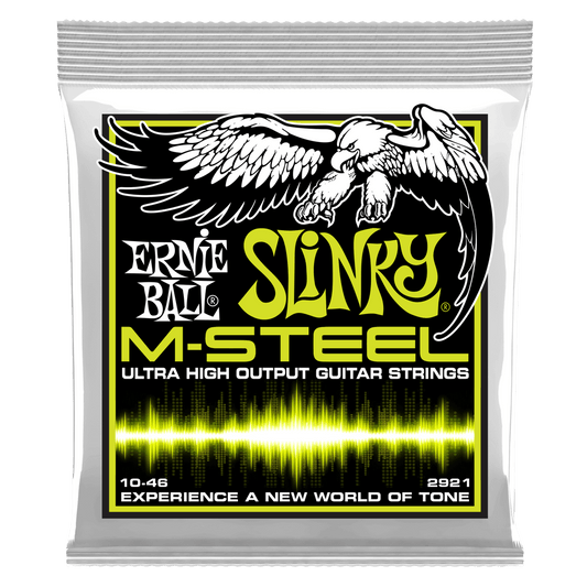 Ernie Ball Regular Slinky M-Steel Electric Guitar Strings, 10-46 Gauge