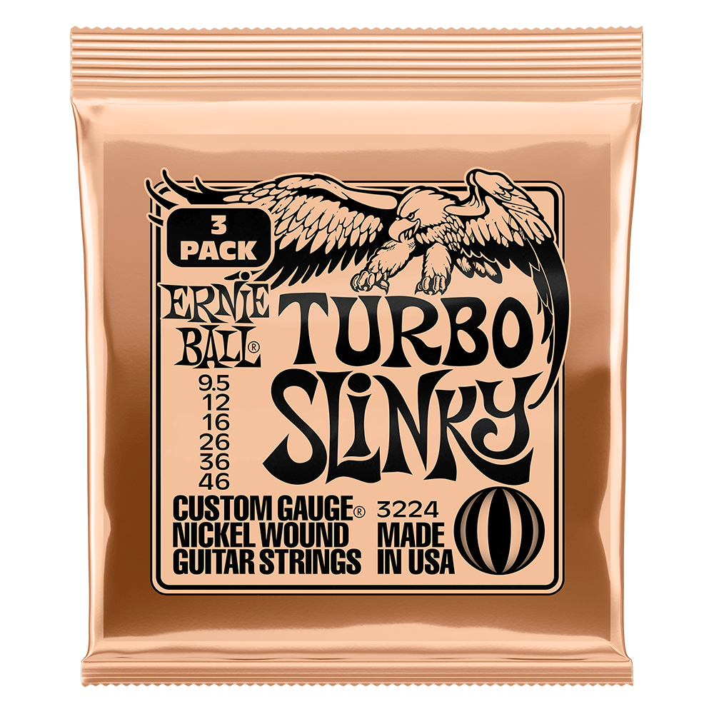 Turbo Slinky Nckl Wnd Elec Gtr Strings 3 Pk 9.5 46