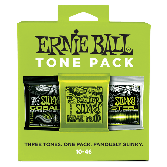 Ernie Ball Regular Slinky Electric Tone Pack, 3 Pack, 10-46 Gauge