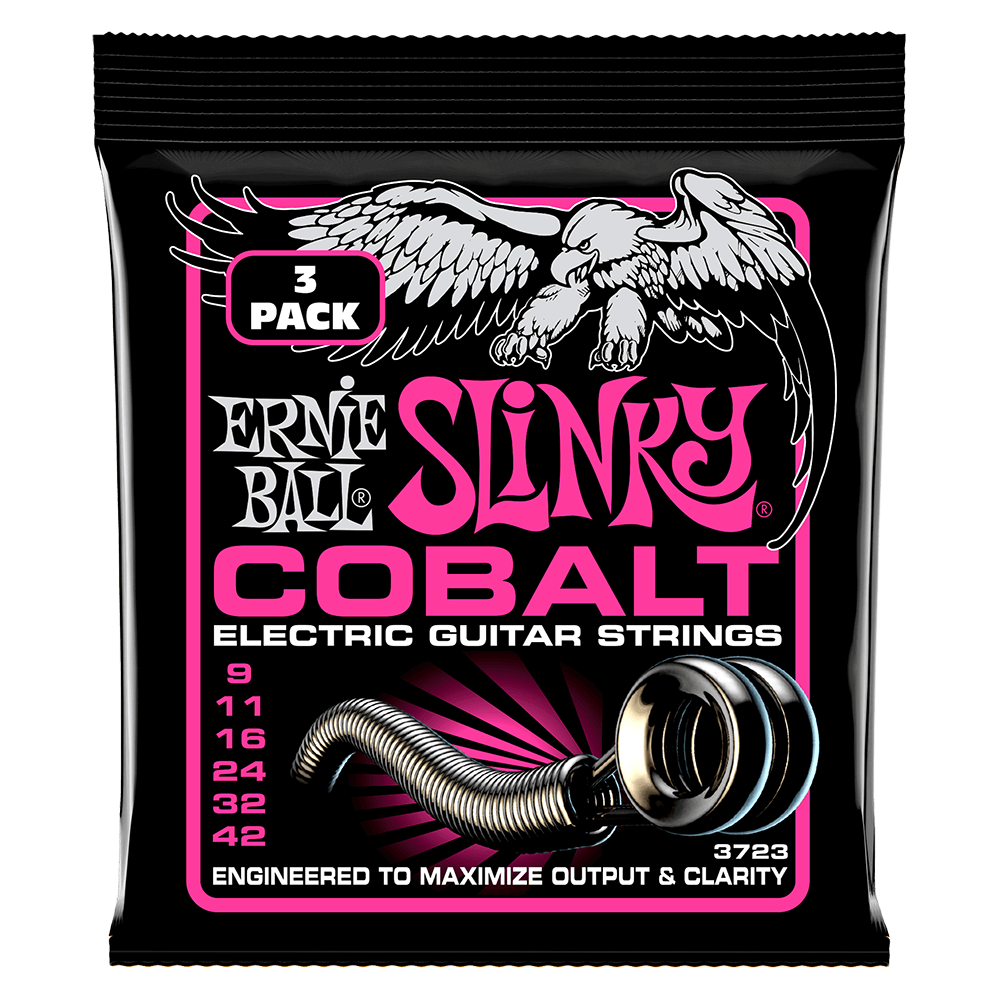 Ernie Ball Super Slinky Cobalt Elec Gtr Strings 3 Pk 9-42