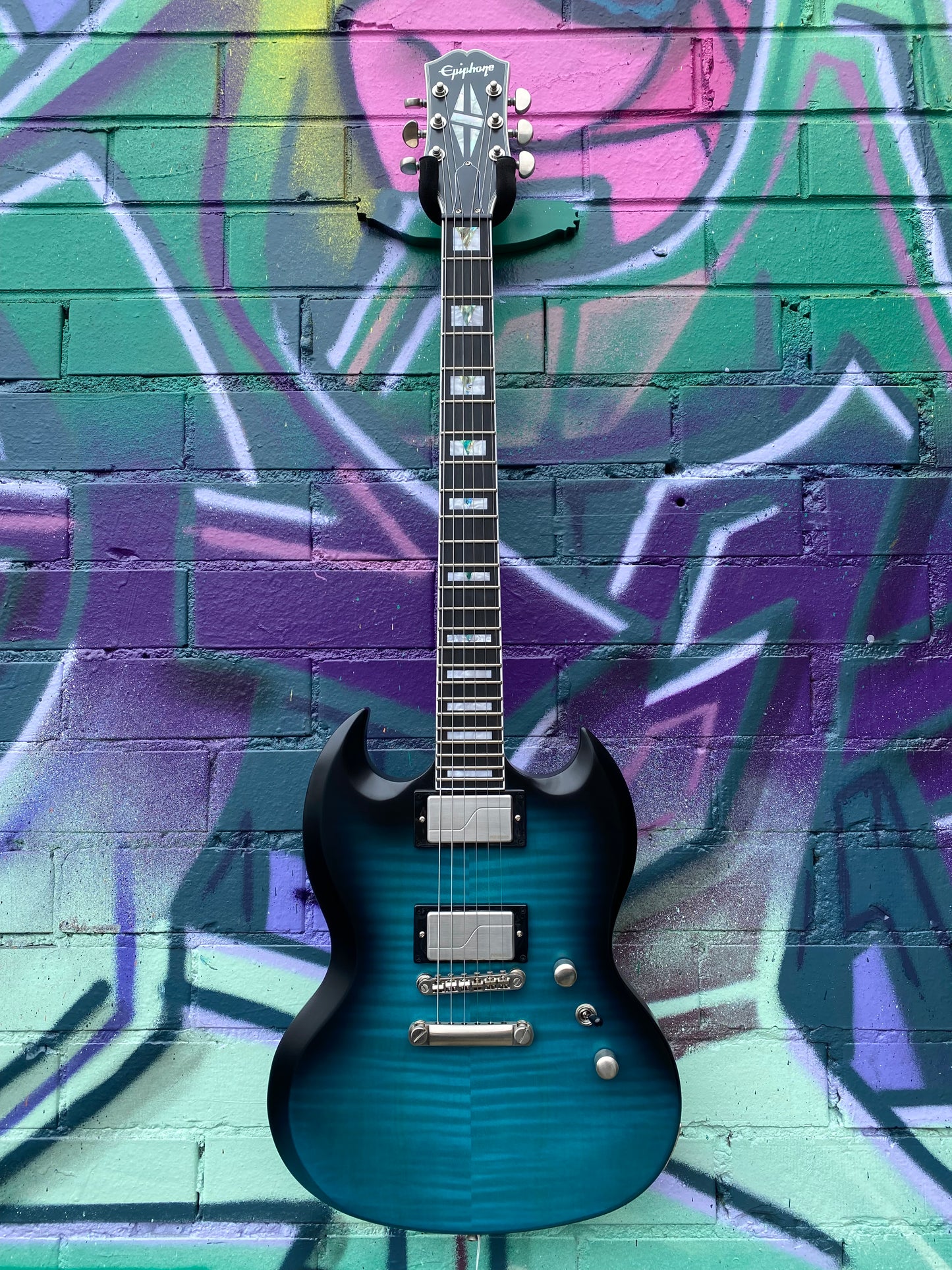 Epiphone SG Prophecy Electric Guitar- Blue Tiger Aged Gloss