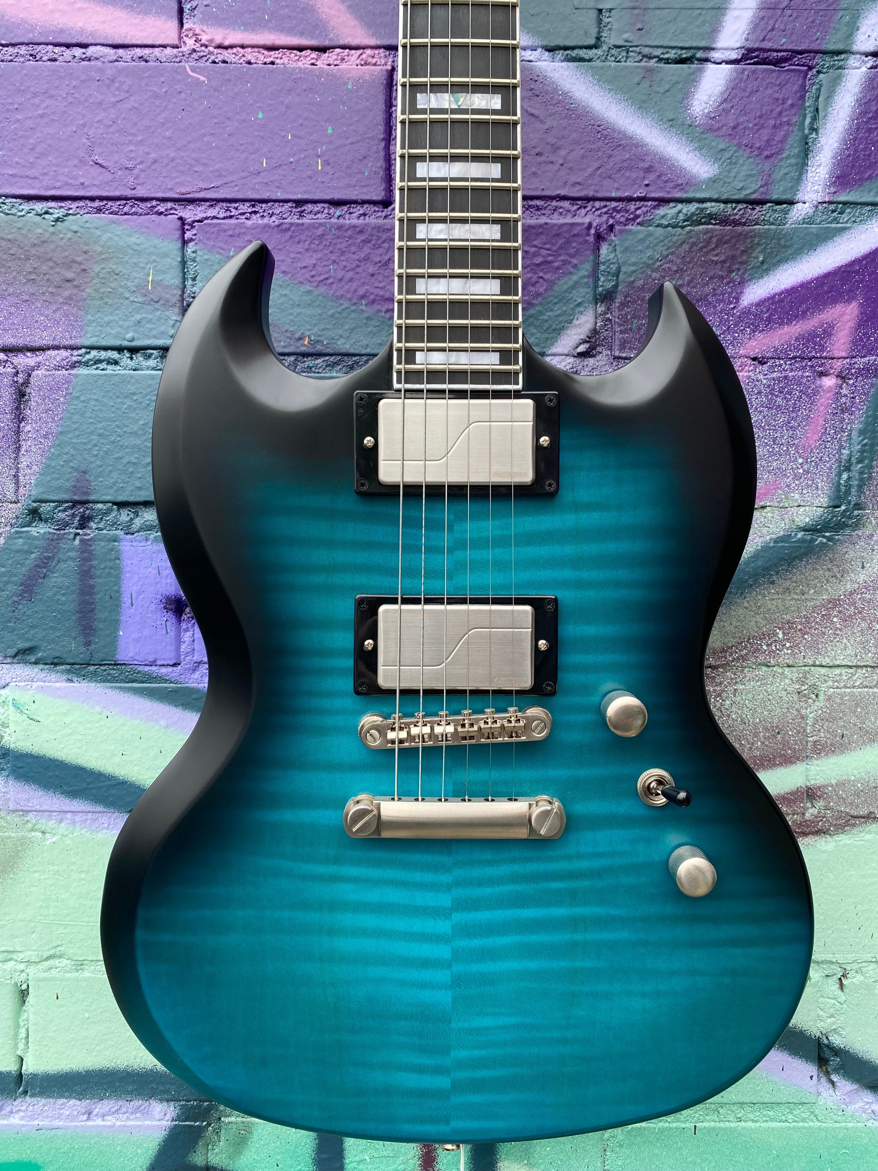 Epiphone SG Prophecy Electric Guitar- Blue Tiger Aged Gloss