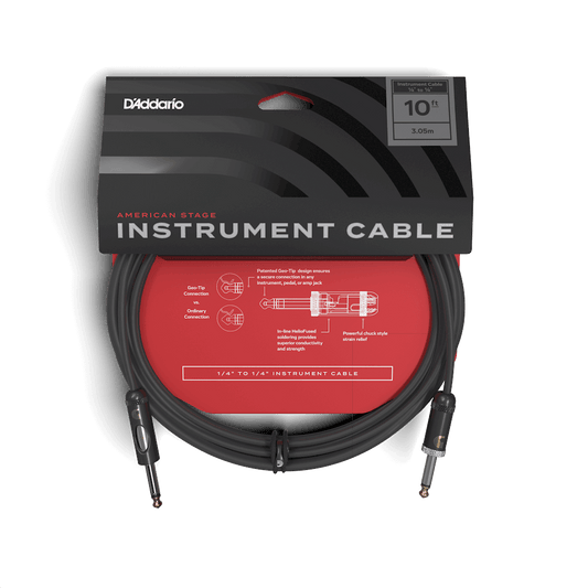 D'Addario American Stage Killswitch Cable 10' Straight