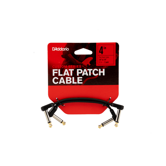 D'Addario Custom Series Flat Patch Cables 4"