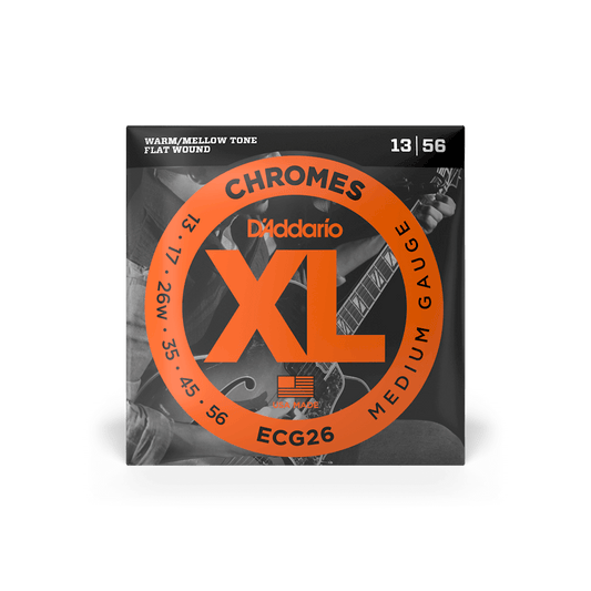 D'Addario ECG26 13-56 Chromes Flat Wounds